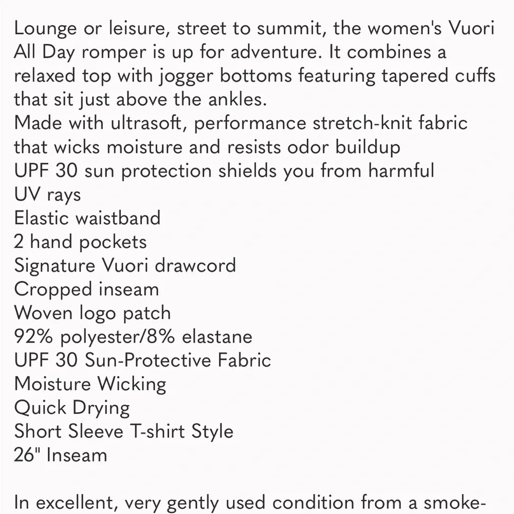 Vuori Charcoal Jumpsuit - Picture 3 of 7
